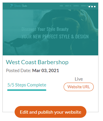 Edit and publish your website