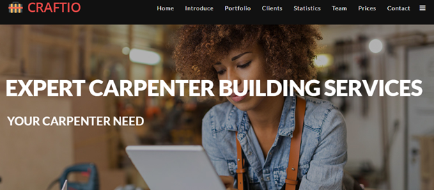 CRAFTIO Carpenter Website Template