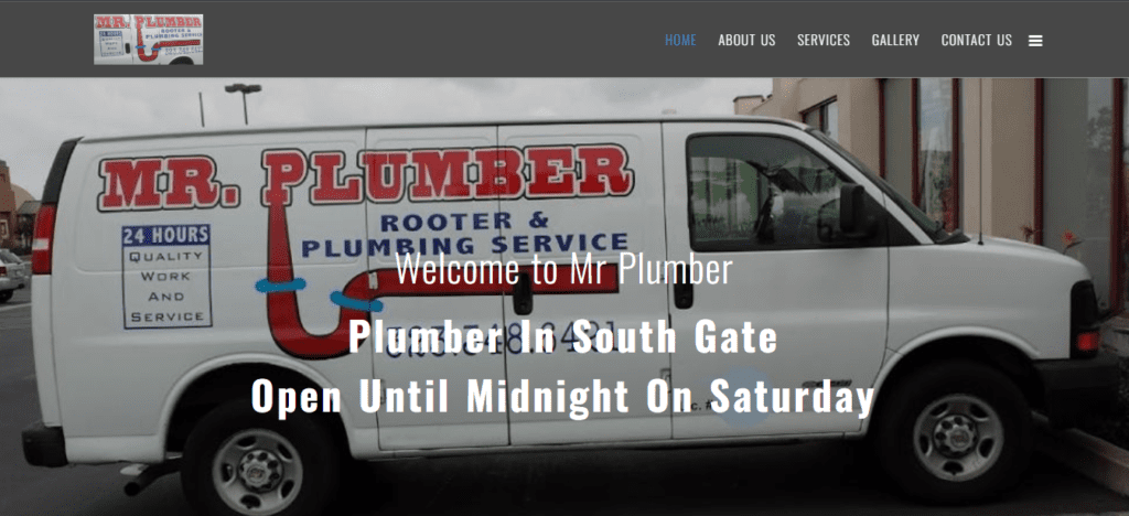 Mr Plumber One Page Website